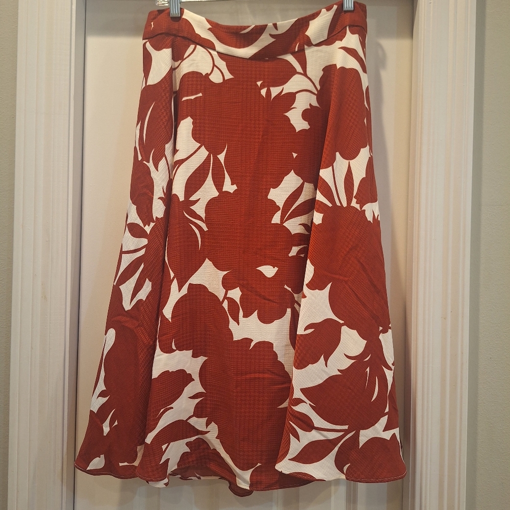 New Ann Taylor Crimson Floral Houndstooth Holiday Skirt Christmas‎ Alabama $119